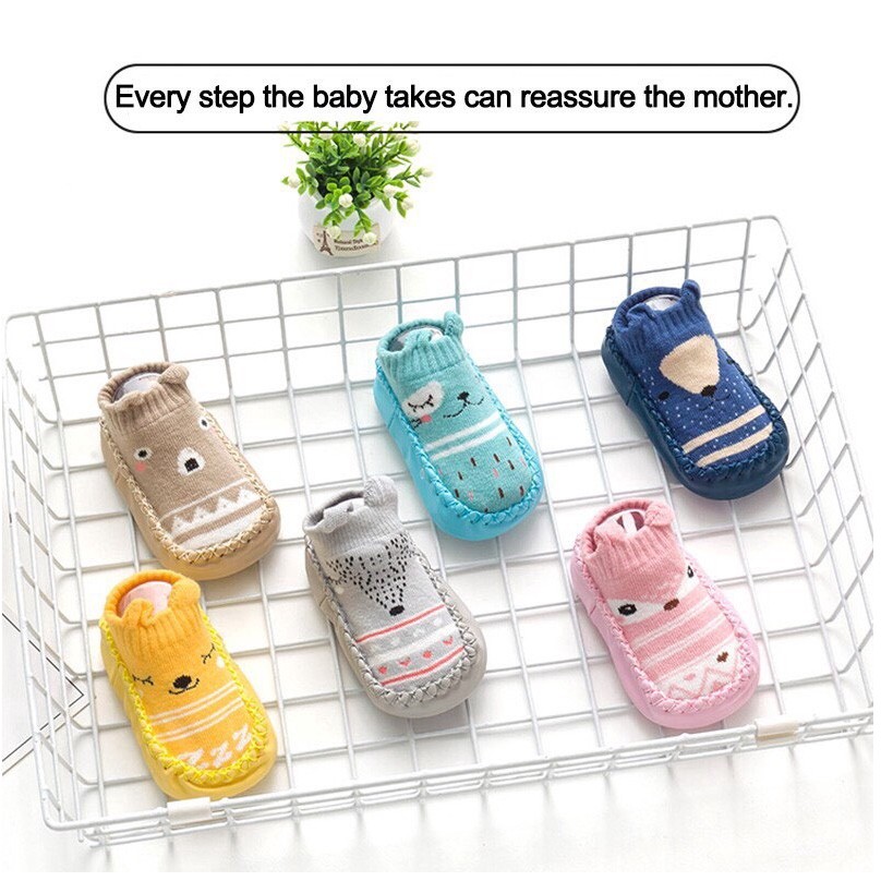 Giày tập đi cho bé kiêm vớ tất mẫu mới, Giày tập đi có đế chống trượt cho bé trai/bé gái