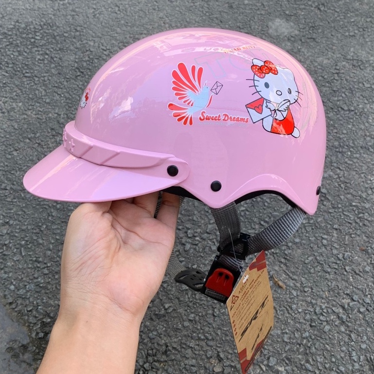 Mũ Nửa Đầu Trẻ Em Srt Tem Doraemon, Hello Kitty Cho Bé Từ 4-8 Tuổi- Chính Hãng Bh 12 Tháng