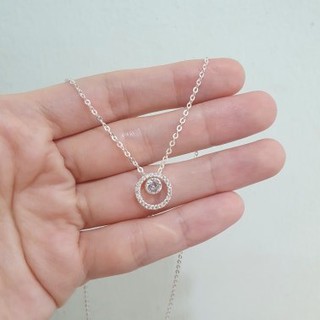 Dây chuyền tròn lồng đá rơi