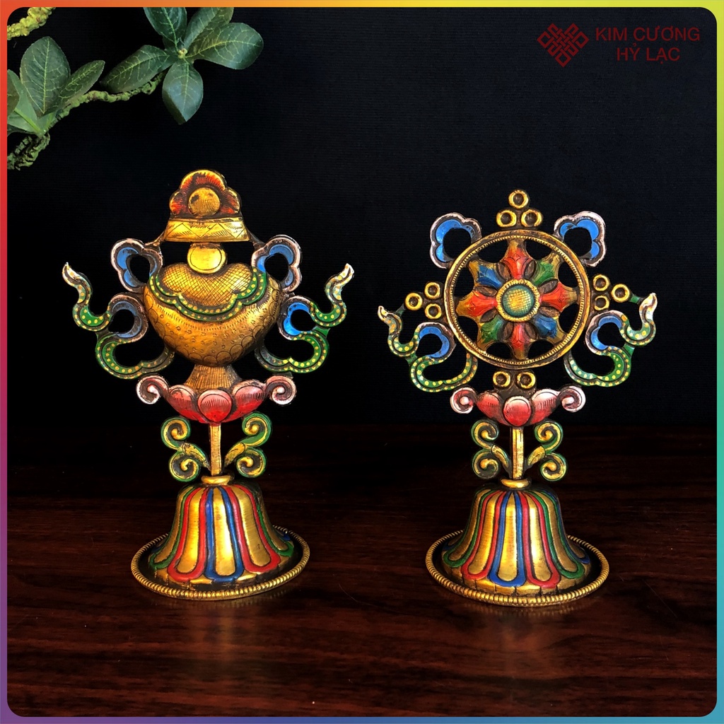 Tám Biểu Tượng Cát Tường Mật Tông [Kim Cương Hỷ Lạc] Vẽ Màu