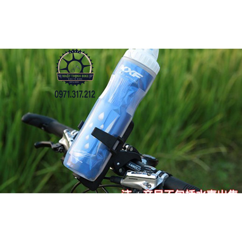 Giá đỡ bình nước xe đạp giá treo bình nước xe đạp xoay 360 độ không cần lắp ốc