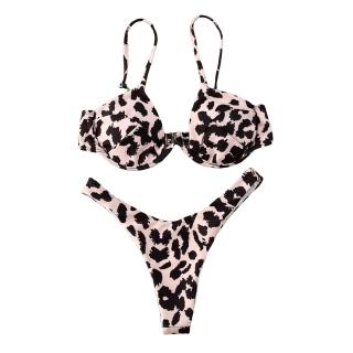 ✦Ld-summer Da Báo In Kẻ Sọc Gợi Cảm Nữ Chia Bikini Bộ Đồ Bơi Đi Biển