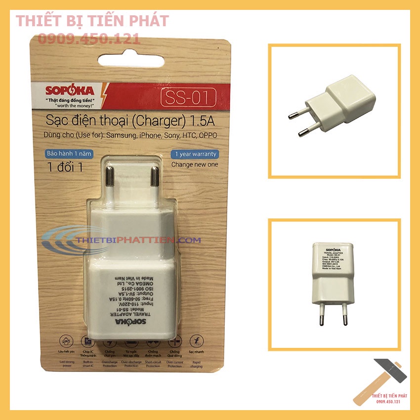 Sạc Điện Thoại Sopoka 1.5A SS-01 Cho Dòng Android