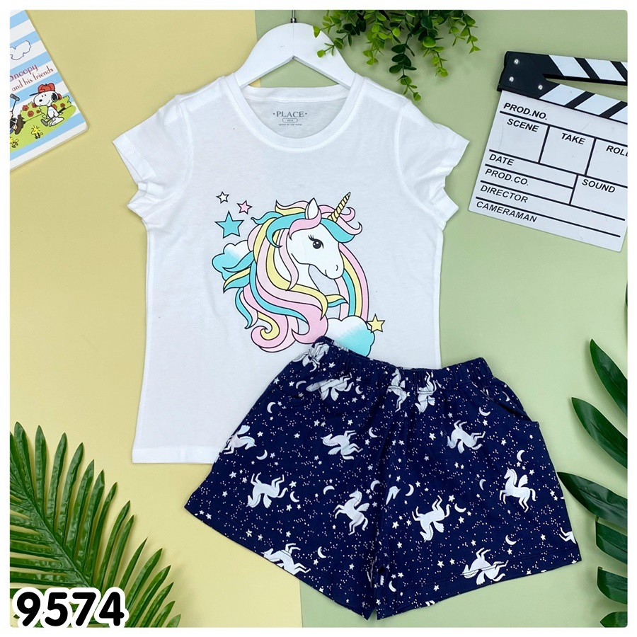 Bộ Ngắn Bé Gái Nhiều Mẫu Cho Bé Từ 17-45KG