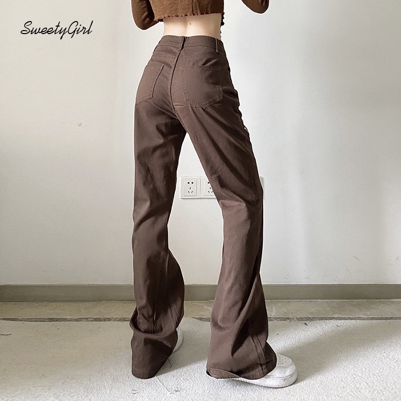 Quần Suông Ống Rộng Lưng Cao Màu Trơn Cài Nút Thời Trang Cho Nữ 2022