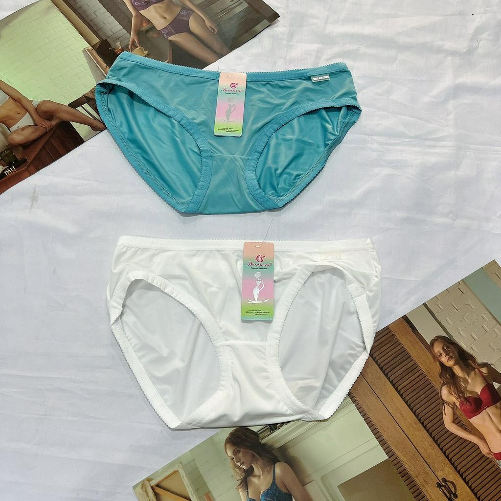 Quần lót nữ thun lạnh trơn cạp thấp lưng chất liệu mềm mịn thoáng mát size 40kg-55kg
