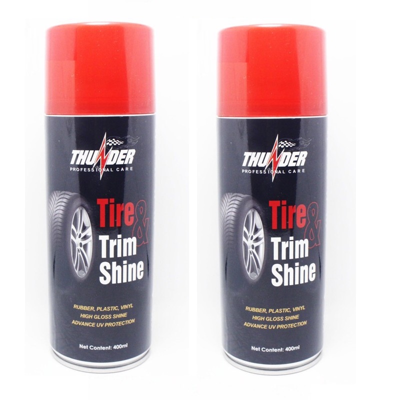 [Ảnh thật ] Chai Xịt Dưỡng Lốp, Phục Hồi Nhựa nhám Thunder 400ml, Chai bảo vệ nhựa đen thunder  và lốp xe khỏi điều kiện