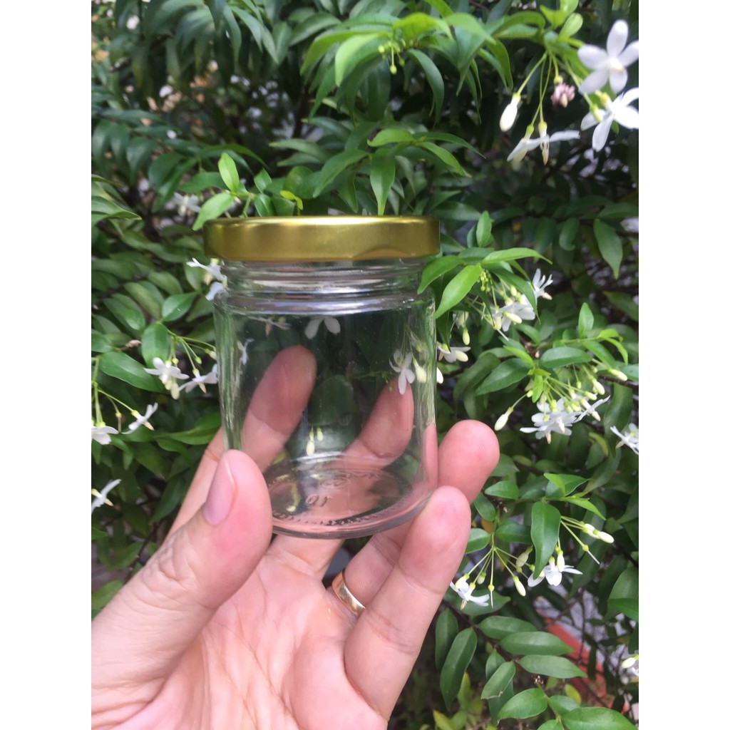 10 hũ thủy tinh tròn 100ml, miệng rộng nắp # 53, thoãi mái bỏ muỗng vào trong. Làm sữa chua, Flan, chưng yến | BigBuy360 - bigbuy360.vn