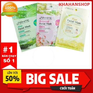 [tặng 1 miếng cùng loại] Set 3 Miếng Đắp Mặt Nạ J'White Tinh Chất Mầm Gạo-Lô Hội-Thảo Mộc 25g Từ Nhật