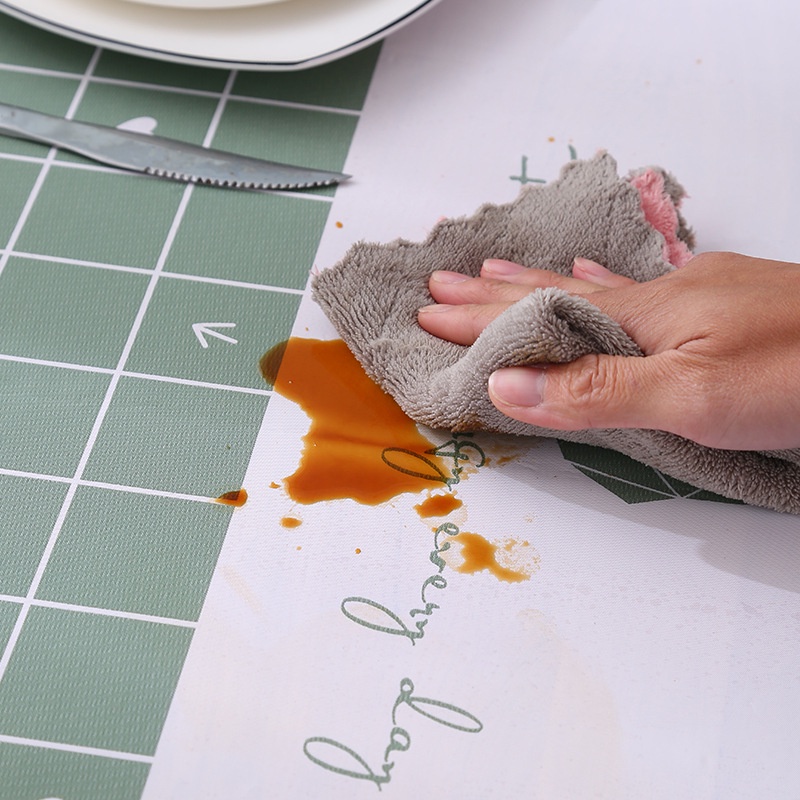 Khăn Trải Bàn Kẻ Caro Nhựa PVC Chống Thấm Nước Khăn Phông Nền Chụp Ảnh RIEM