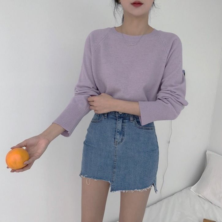 chân váy jean Lưng Cao Dáng Chữ A Thiết Kế Lệch Tà Cá Tính chân váy jean váy chân váy chữ a váy chữ a chân váy chữ a