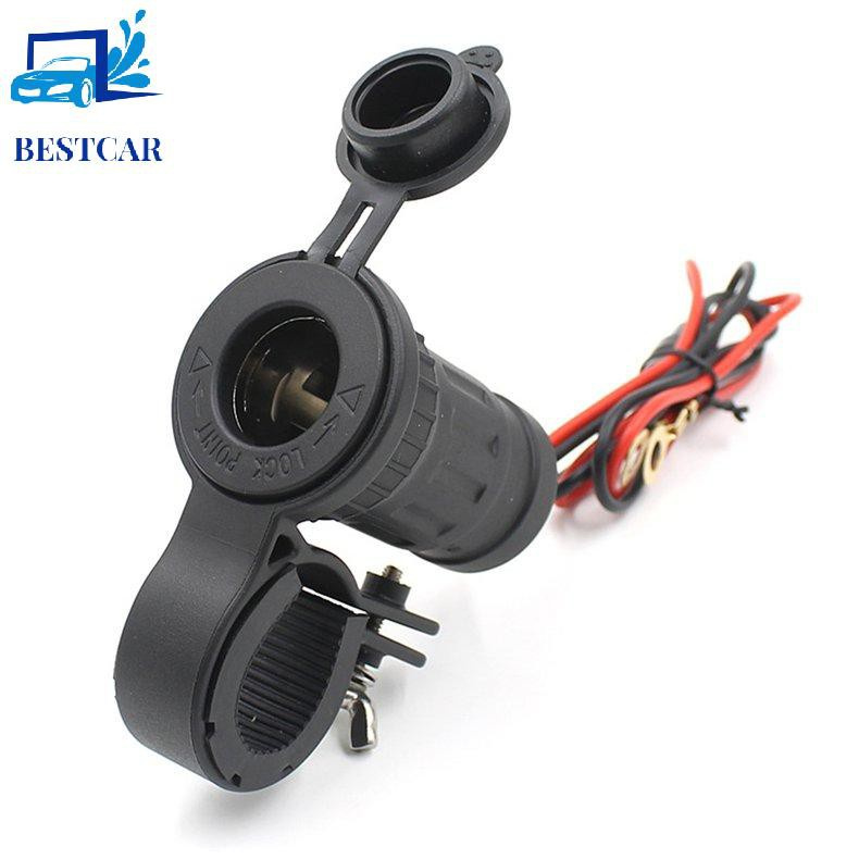 12-24V Cigarette Lighter Socket 12V Waterproof Car Boat Motorcycle Handlebar