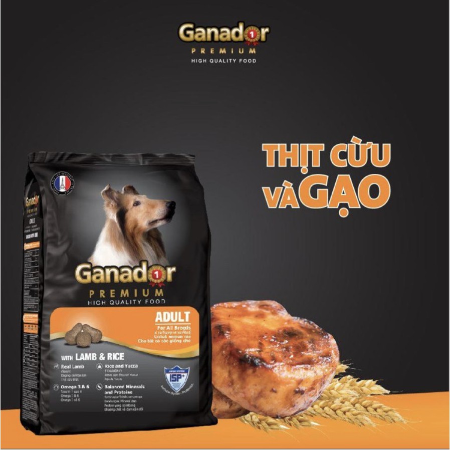 Thức ăn cho chó trưởng thành Ganador Premium vị thịt cừu & gạo Lamb & Rice 400gram | Garnado Ganardo