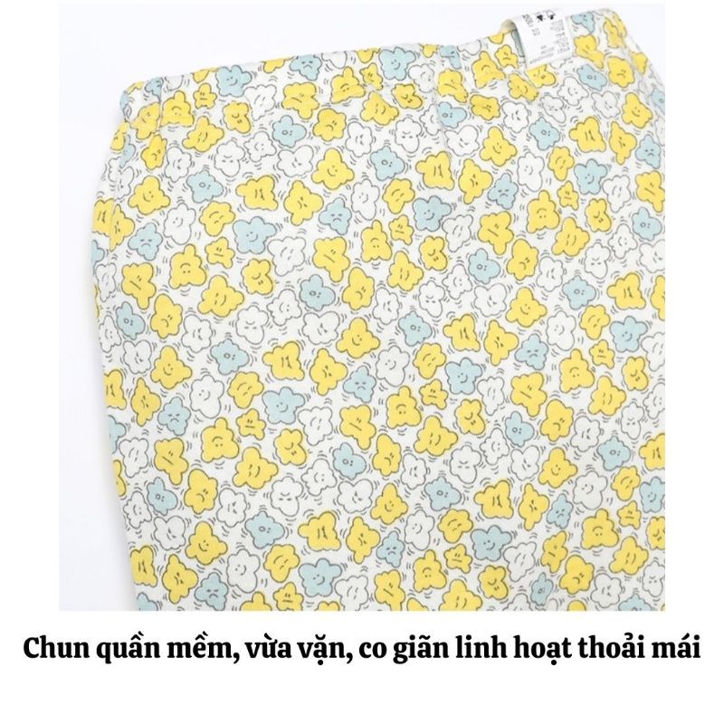 Bộ đồ quần áo dài tay mùa thu đông cho bé gái vải Hàn Quốc cao cấp size 2 tuổi , 3 tuổi họa tiết đám mây