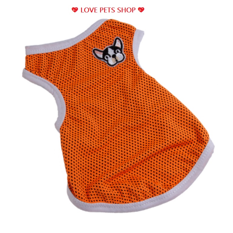 ÁO CHO CHÓ MÈO, ÁO BA LỖ BẰNG VẢI LƯỚI 2 LỚP CHO THÚ CƯNG NHỎ DƯỚI 5KG - LOVE PETS SHOP