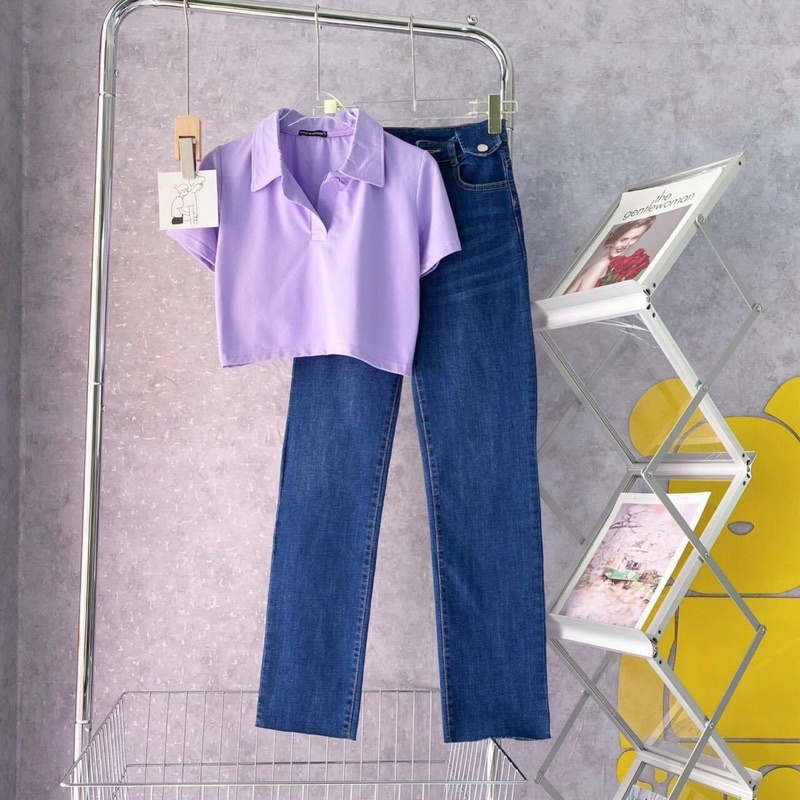 Quần Bò Jeans Ống Suông Túi Nắp Chất Denmin jeans L1 Ảnh Thật