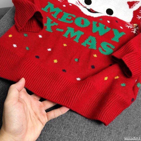 Áo Thun Len Nam Nữ Tay Dài Thu Đông NOEL Màu Đỏ Hàng Xuất Xịn Cao Cấp Có size nhỏ XS