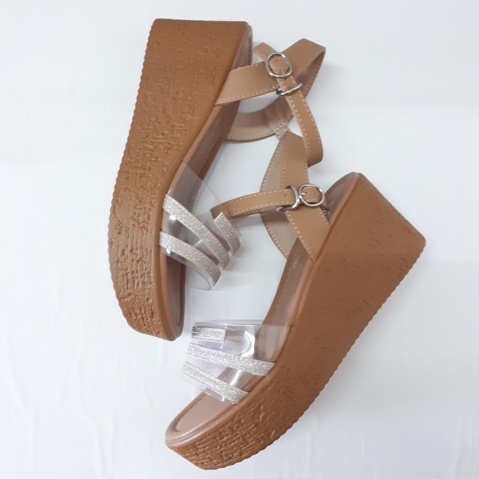 Sandal đế xuồng Dusto quai ngang, đế 6.5cm (size 34 và 37)