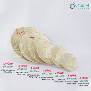 [ĐAN LÁT TỈ MỈ - NHIỀU SIZE] Nón lá trang trí hàng đẹp nhiều cỡ