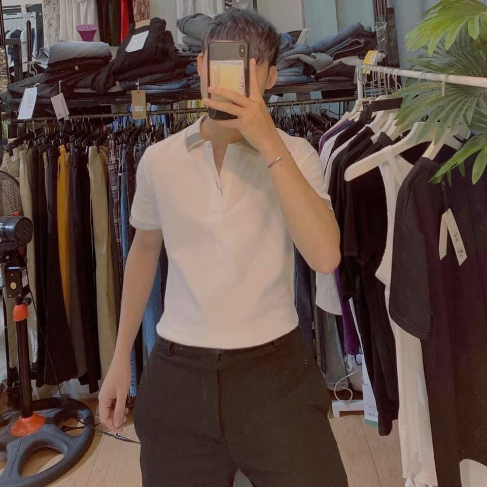 Áo Polo nam cổ bẻ phối cổ vải Cá Sấu Cotton xuất xịn,chuẩn form,sang trọng-lịch lãm AMLUX | BigBuy360 - bigbuy360.vn