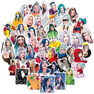 sticker Billie Eilish set 60 cái dán trang trí / hình dán Billie Eilish