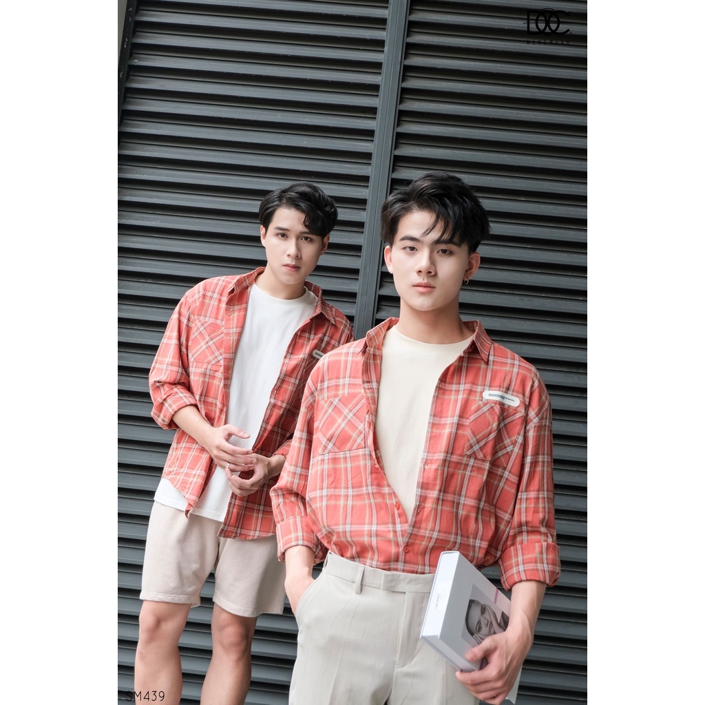 Áo sơ mi unisex kẻ caro sọc to - SM439