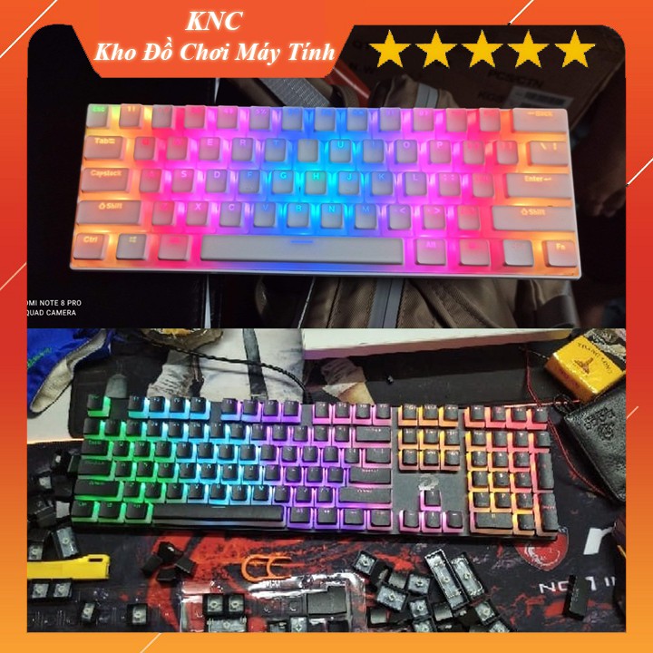 Bộ nút Keycap Pudding cho bàn phím cơ, dòng sản phẩm PBT xuyên led, trọn bộ 108 phím | WebRaoVat - webraovat.net.vn