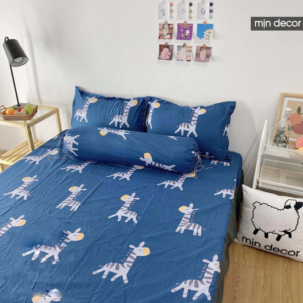Bộ ga gối cotton 3D MỊN DECOR mềm mại nhiều mẫu mã | BigBuy360 - bigbuy360.vn