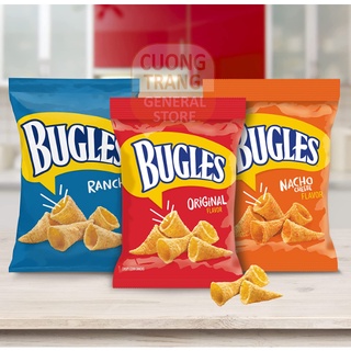 Bánh snack ngô giòn Bugles Original Flavor Crispy Corn, Bugles Nacho Cheese 212g