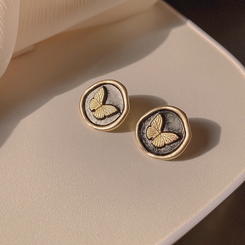 Bông Tai Hình Bướm Đen Phong Cách Cổ Điển Thời Trang Độc Đáo 2022 Cho Nữ