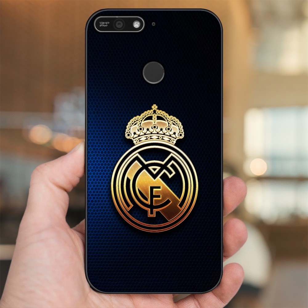 Ốp lưng Huawei Y6 Prime viền đen in hình Real Madrid