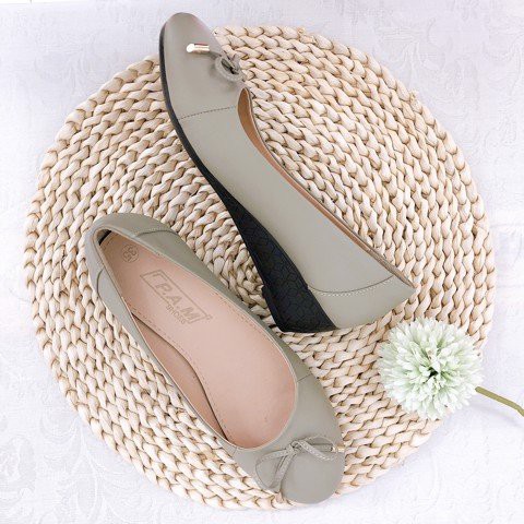 Búp Bê Đế Xuồng Họa Tiết Nơ Nhí - Pamshoes - BDX-13003
