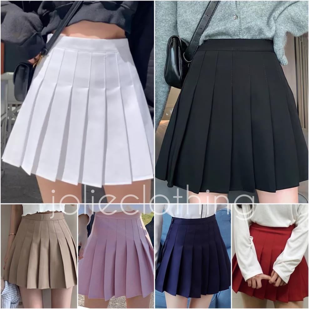 Chân váy xếp ly Tennis Skirt Chữ A Dáng Ngắn Thiết kế xếp ly đẹp rực rỡ [Hang That Gia That]
