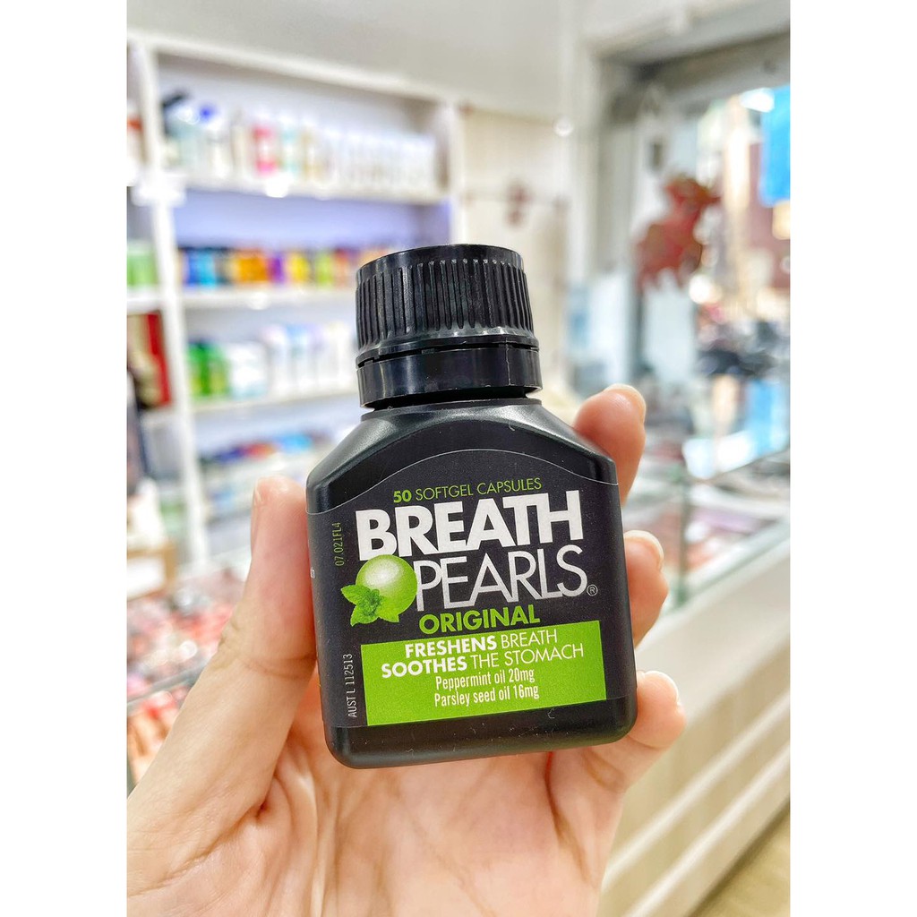 Viên thơm miệng Breathpearls - Úc 50 Viên