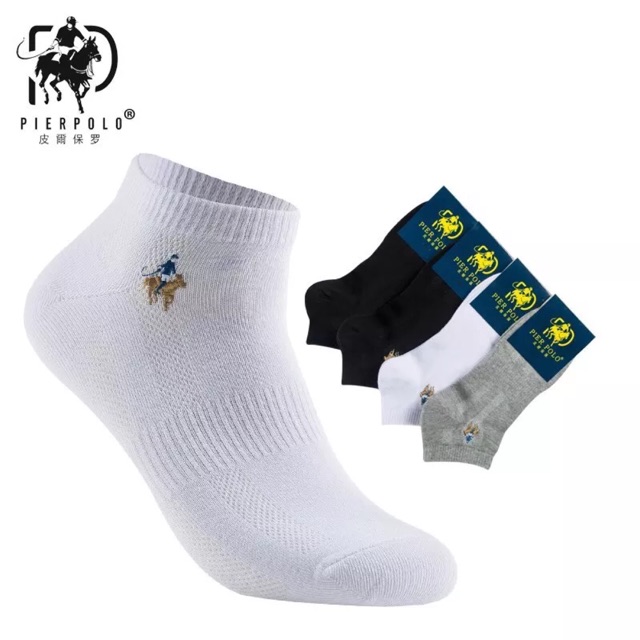 Lố 12 đôi tất nam cotton cổ ngắn PoLo
