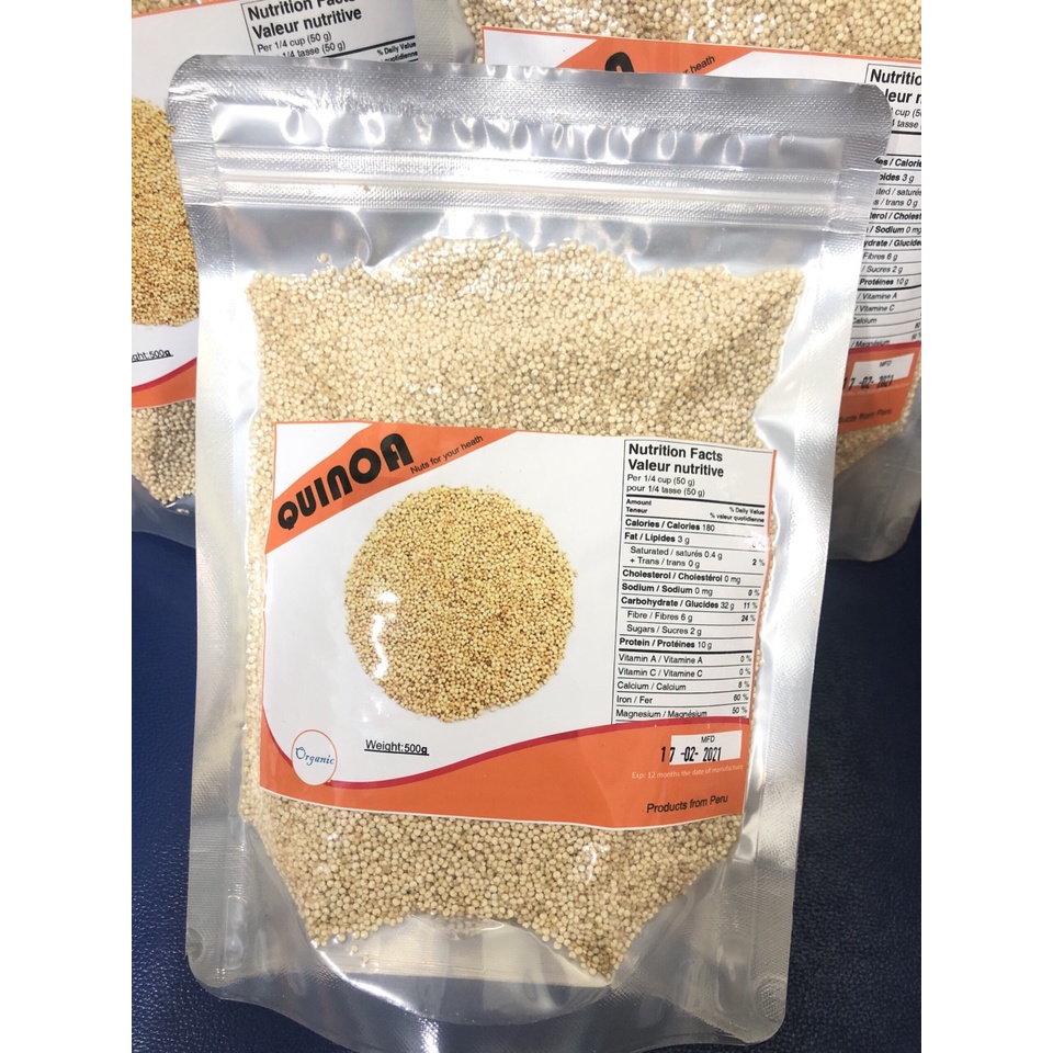 ( GIÁ SỐC) GÓI 500GR DIÊM MẠCH( QUINOA) TRẮNG