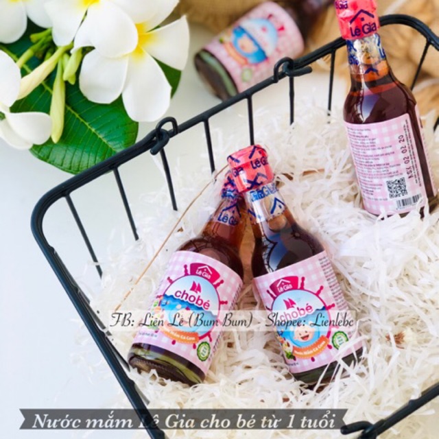 Nước mắm Lê Gia chai 60ml &amp; chai 200ml cho bé từ 1 tuổi