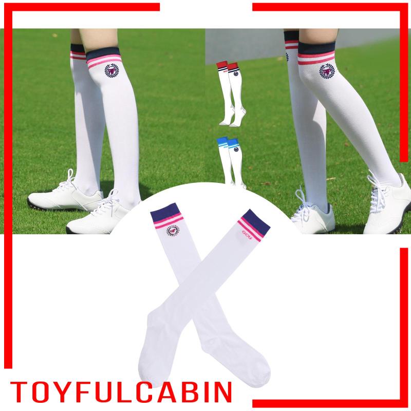 1 Đôi Tất Đùi Cotton Kẻ Sọc Chống Trượt Thời Trang Cho Nữ