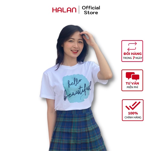 Áo thun trắng Halan phông cotton cao cấp chính hãng