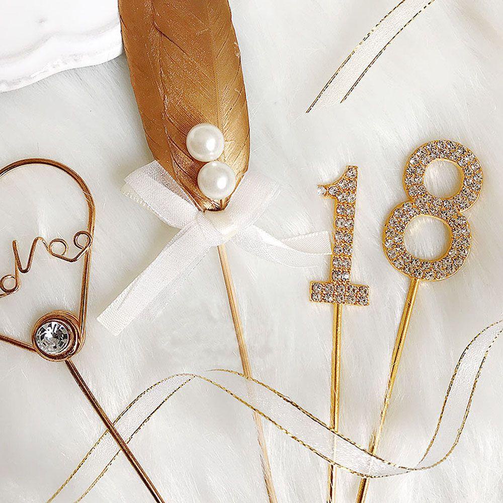 Topper Cắm Bánh Kem Chữ Số 0-9 &quot;Trang Trí Tiệc Cưới Sinh Nhật