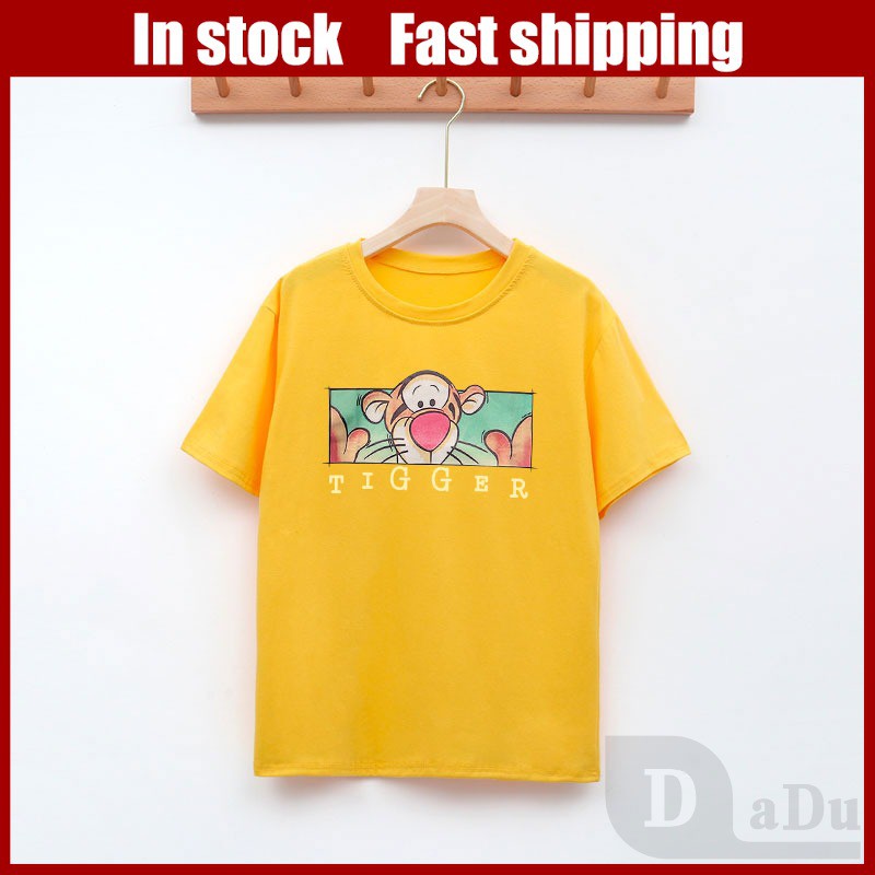 Áo thun daduhey tay ngắn cổ tròn in họa tiết hoạt hình phong cách Hàn Quốc thời trang mùa hè cho nữ - size S-3XL