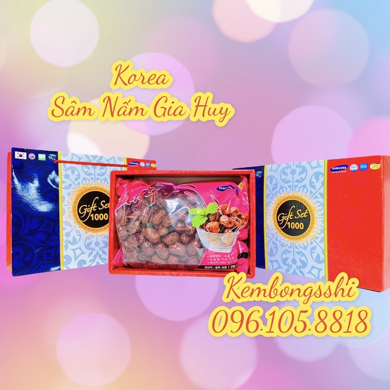 [SỈ TẬN GỐC] Táo Đỏ Sấy Khô Hộp Quà Biếu 1kg Hàn Quốc DATE 2025