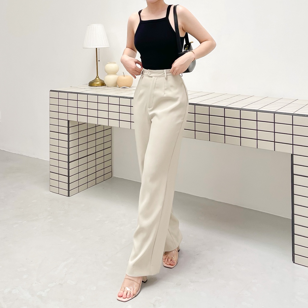 ZAREEN | QUẦN TÂY ỐNG SUÔNG ZAREEN TRS21 KEM