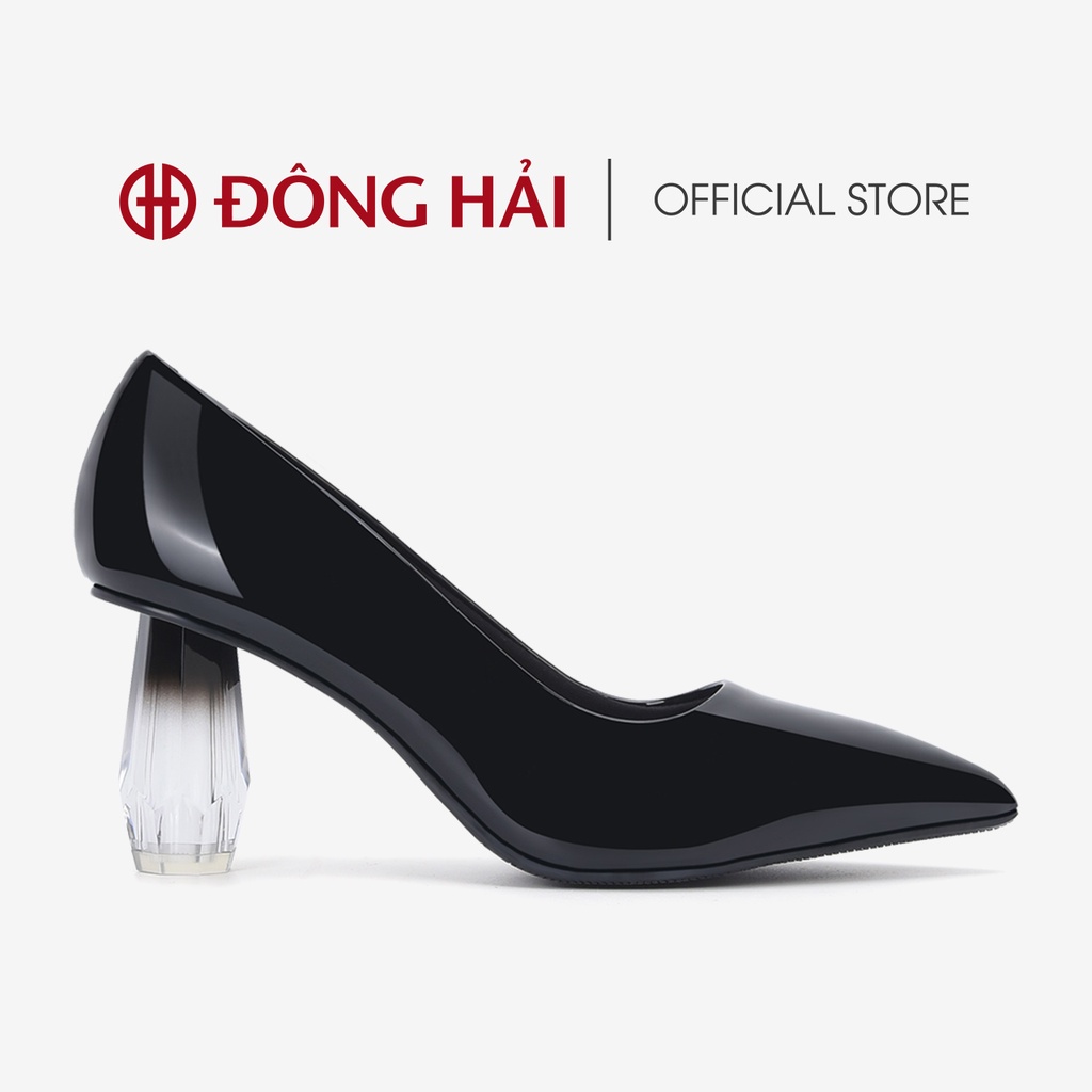 Giày cao gót nữ Đông Hải mũi nhọn kết hợp gót trụ pha lê sang trọng vững chắc cao 7cm  - G81K5