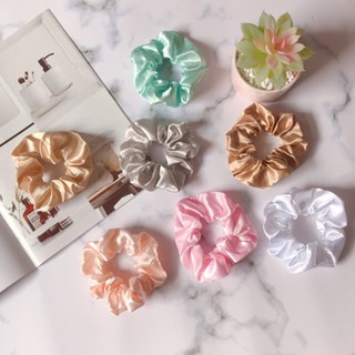 Scrunchies Dây cột tóc vải bóng