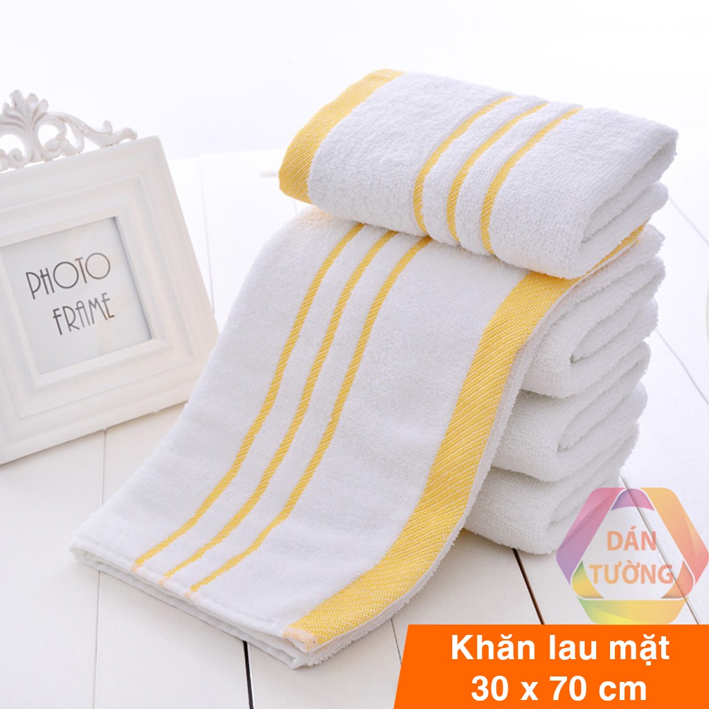 Khăn lau mặt nhà tắm cotton 30 x 70 cm MDT, sợi COTTON TRẮNG thân thiện môi trường _KCT