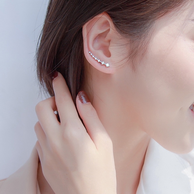 Khuyên Tai Nữ Hình Ngôi Sao Đính Đá Zircon