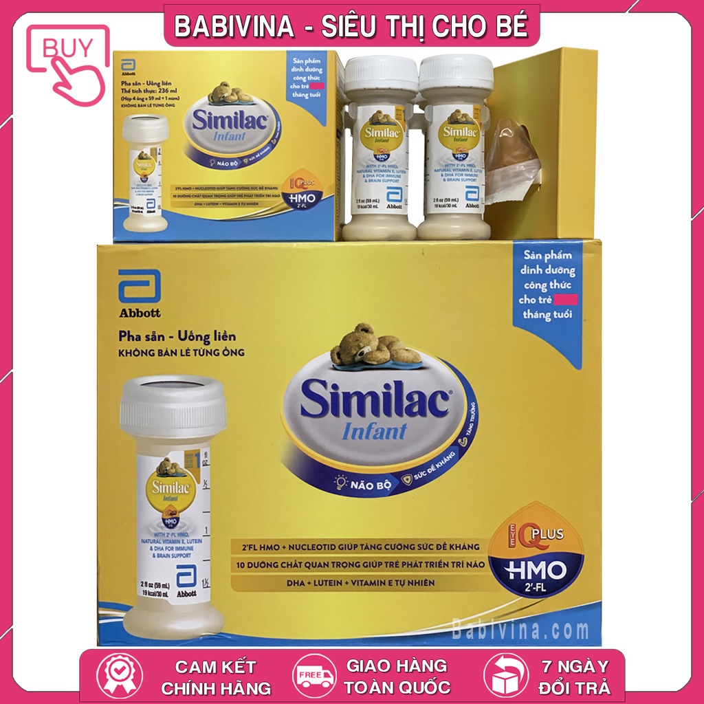 Sữa Nước Similac 19 Kcal, 22 kcal, 24 kcal Thùng 48 Ống