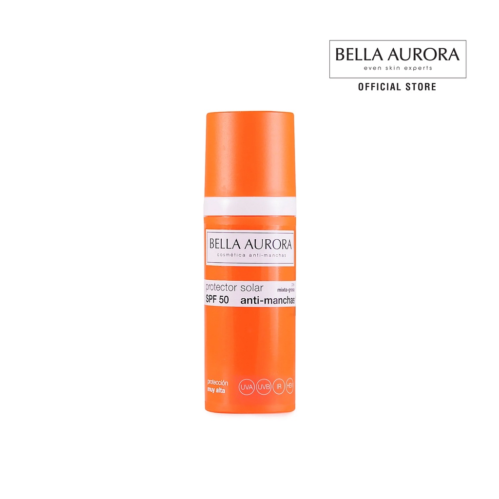 Kem Chống Nắng Cho Da Dầu, Hỗn Hợp Bella Aurora Dark Spot Sunscreen SPF50. Combination-Oily Skin (50ml)