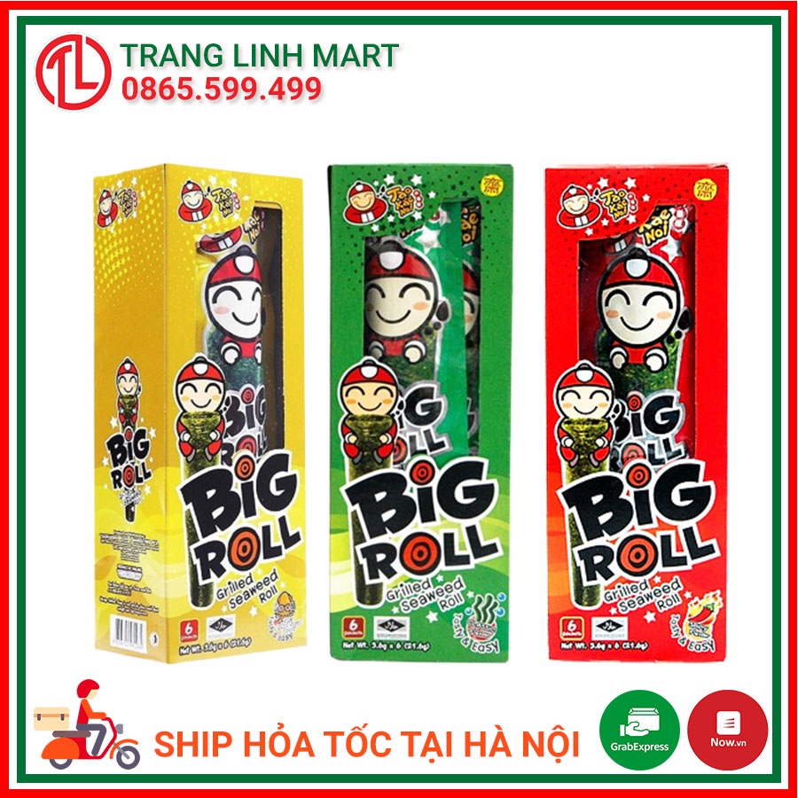 Rong biển Big Roll Thái Lan Hộp 6 gói x 18g